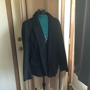 Black Lane Bryant stretch blazer